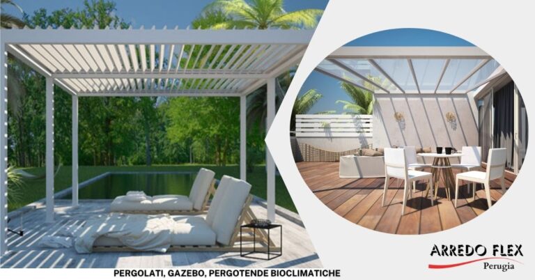 Realizzazione e installazione di pergole bioclimatiche a Perugia da Arredo Flex