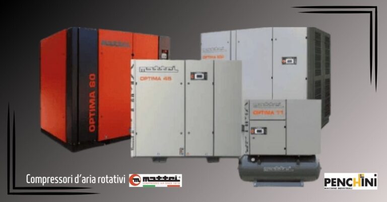 Vendita compressori d'aria rotativi industriali Mattei a Perugia da Penchini Macchine Industriali