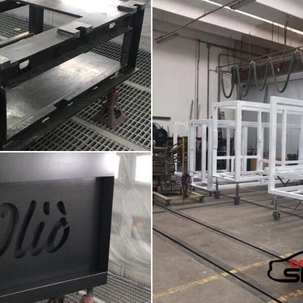 Servizio di verniciatura industriale per metalli in acciaio inox a Città di Castello