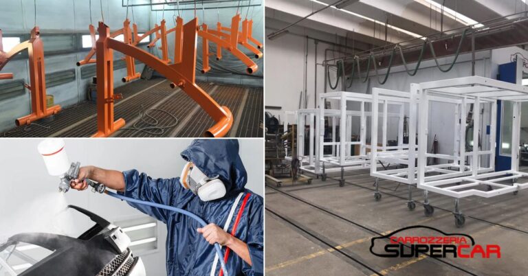 Servizio di verniciatura industriale dell'acciaio a Perugia da Carrozzeria Supercar