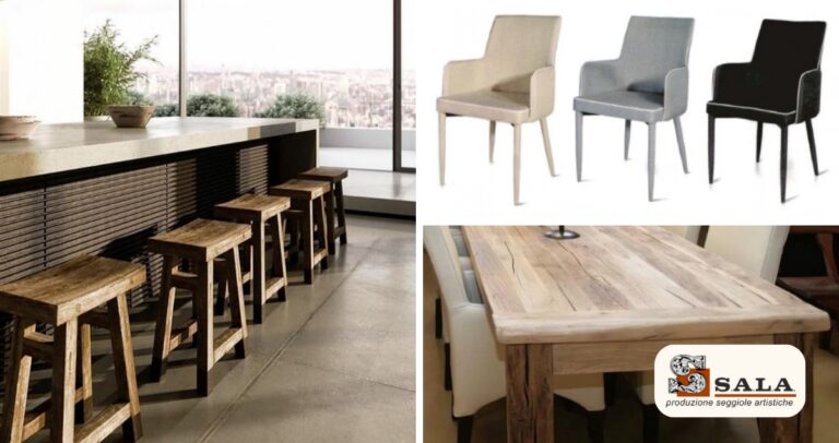 Produzione e vendita di seggiole moderne a Città di castello: design contemporaneo e artigianato di qualità
